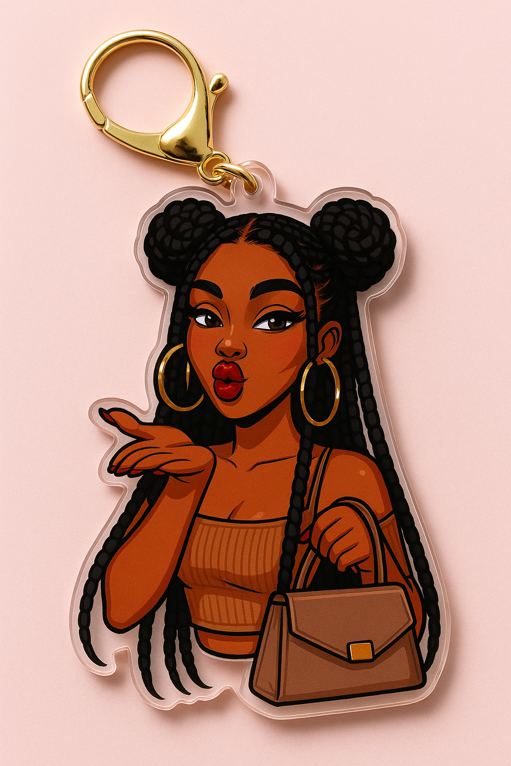 Soft Life Only – Glossy Baddie Keychain