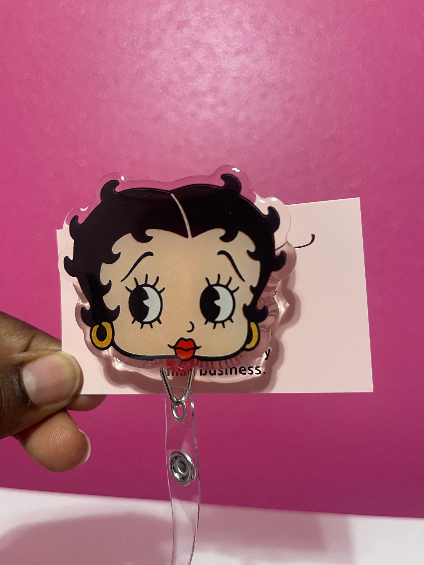 Betty Boop Inspired | Badge Reel | Key Holder