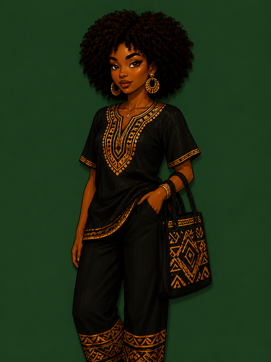 Crowned in Culture Acrylic Keychain | Afrocentric Queen Charm | Melanin Gift