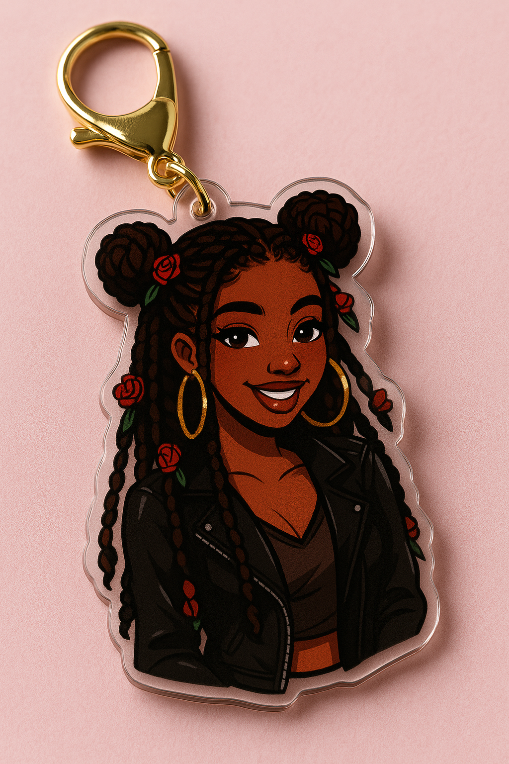 Faux locs Black girl Inspired –  Keychain