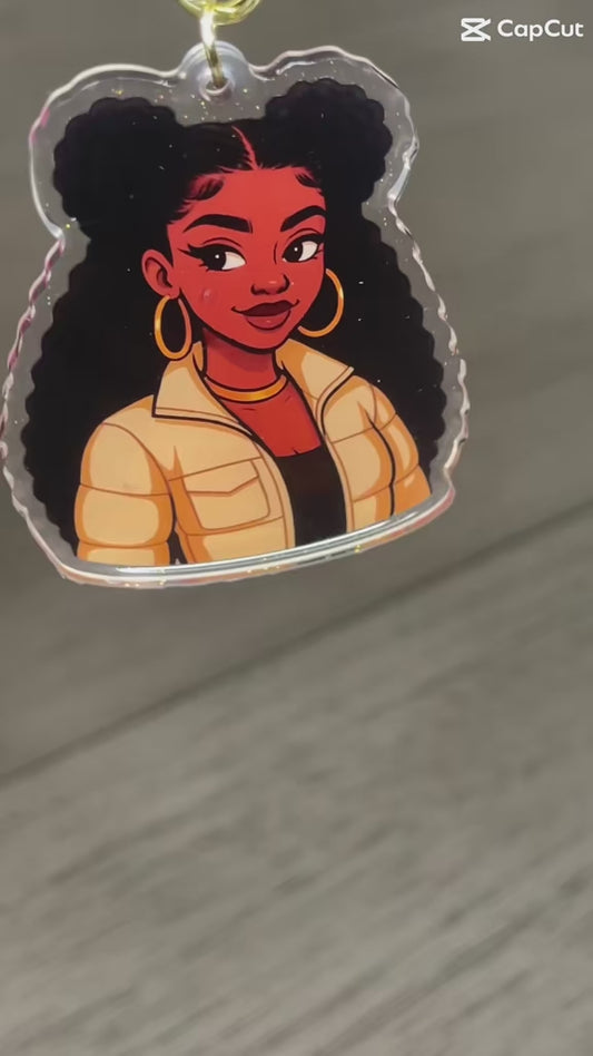 Pretty & Paid” Black girl Inspired Baddie Keychain